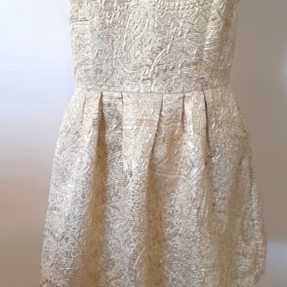 Sportsgirl Size 16 Gold Sleeveless Dress - Picture 3 of 9